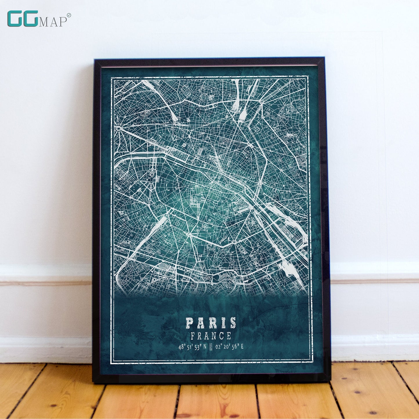 City map of PARIS - Home Decor - Wall decor - Office map - Travel map - Print map - Frozen map - Paris map - Map art - France