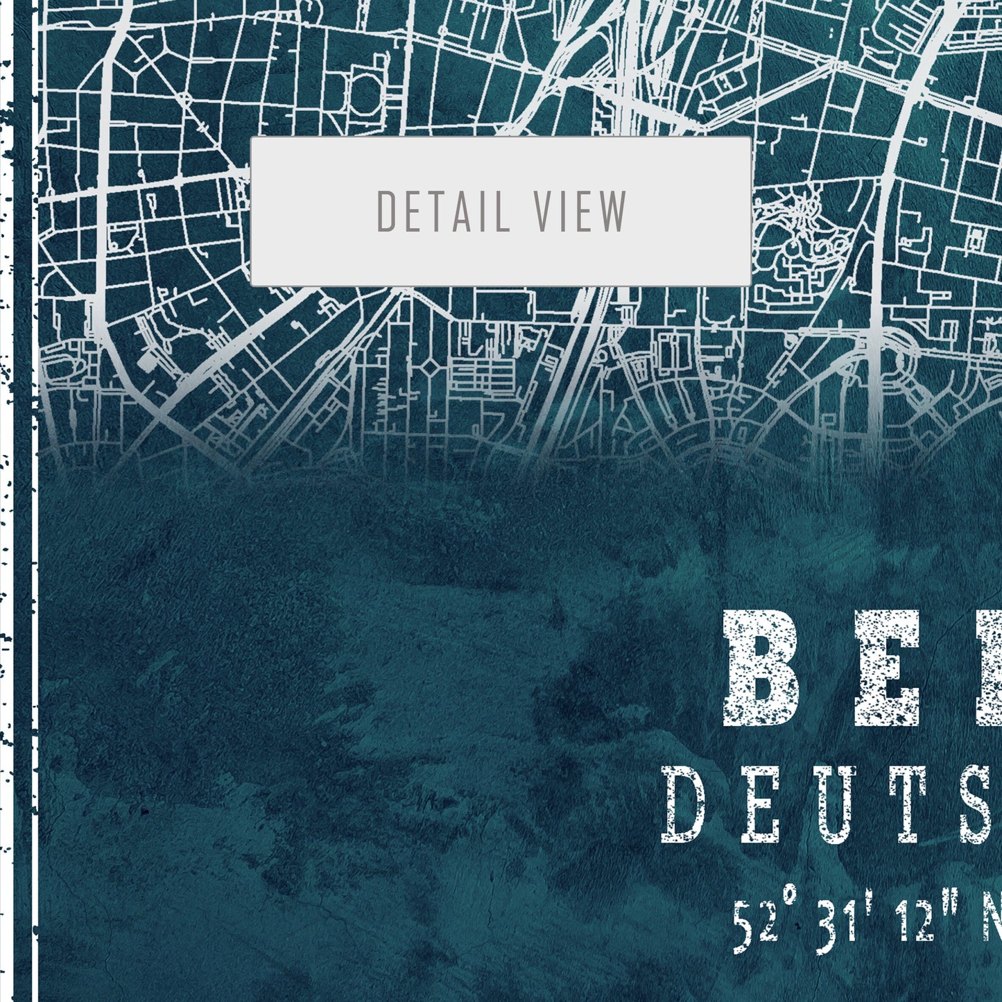 City map of BERLIN - Home Decor - Wall decor - Office map - Travel map - Print map - Frozen map - Berlin map - Map art - Germany