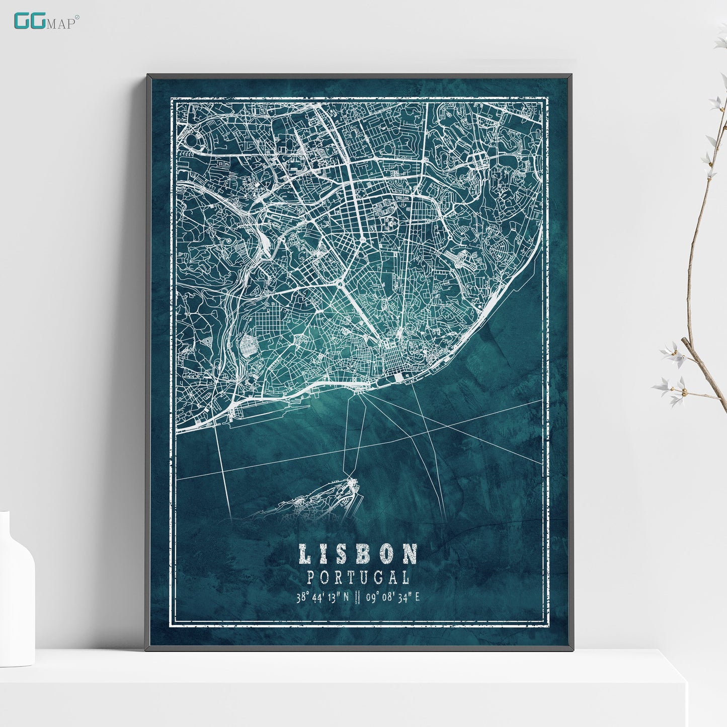 a map of the city of lisbon, portugal