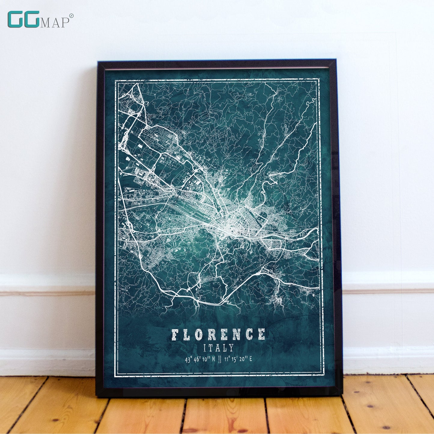 City map of FLORENCE - Home Decor - Wall decor - Office map - Travel map - Print map - Frozen map - Florence map - Map art - Italy