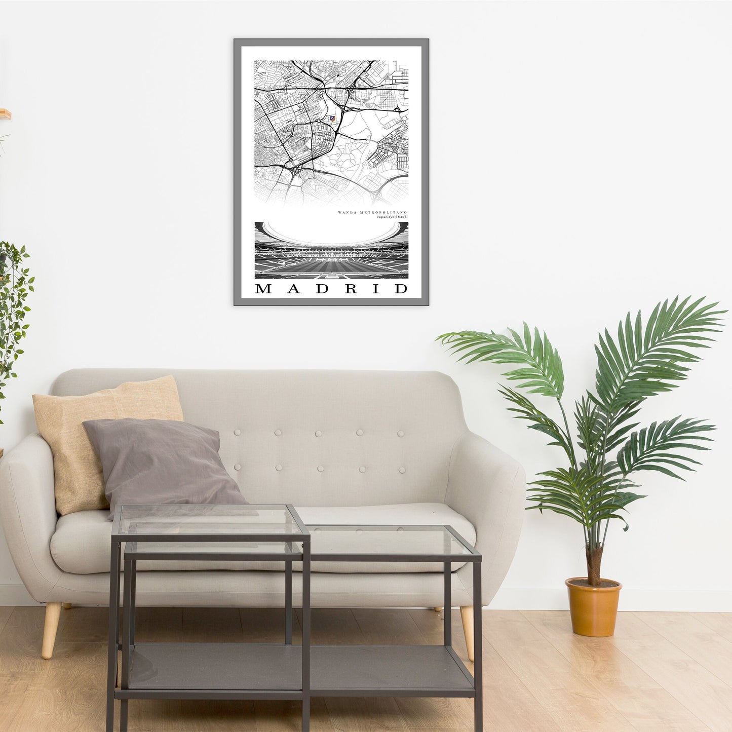 City map of MADRID - Wanda Metropolitano Stadium - Home Decor Wanda Metropolitano - Wanda Metropolitano - Estadio Wanda Metropolitano poster