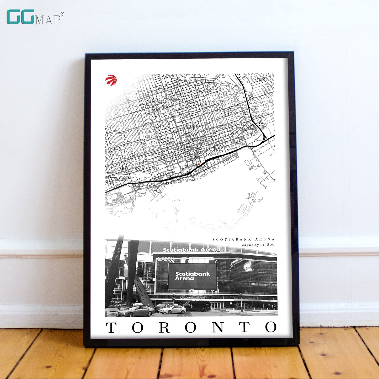 City map of TORONTO - Air Canada Centre - Home Decor Toronto - Air Canada Centre wall decor - Toronto poster - Toronto gift - Print map