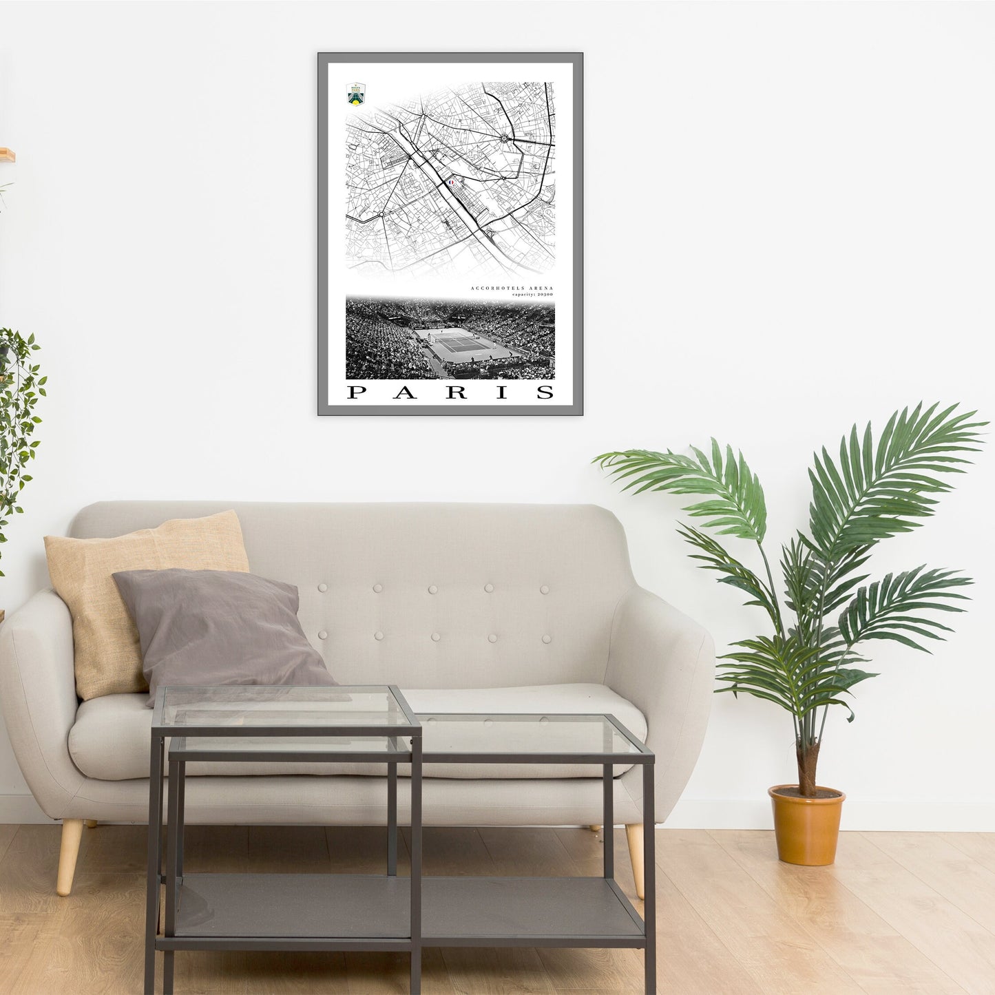 City map of PARIS - AccorHotels Arena - AccorHotels Arena wall decor - AccorHotels Arena poster - AccorHotels Arena gift - Print map