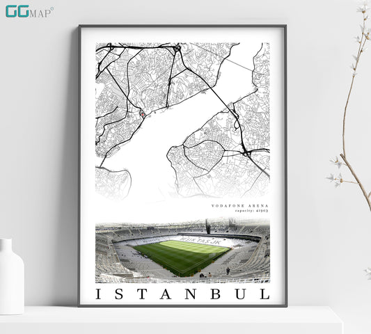 a picture of a soccer field in a frame