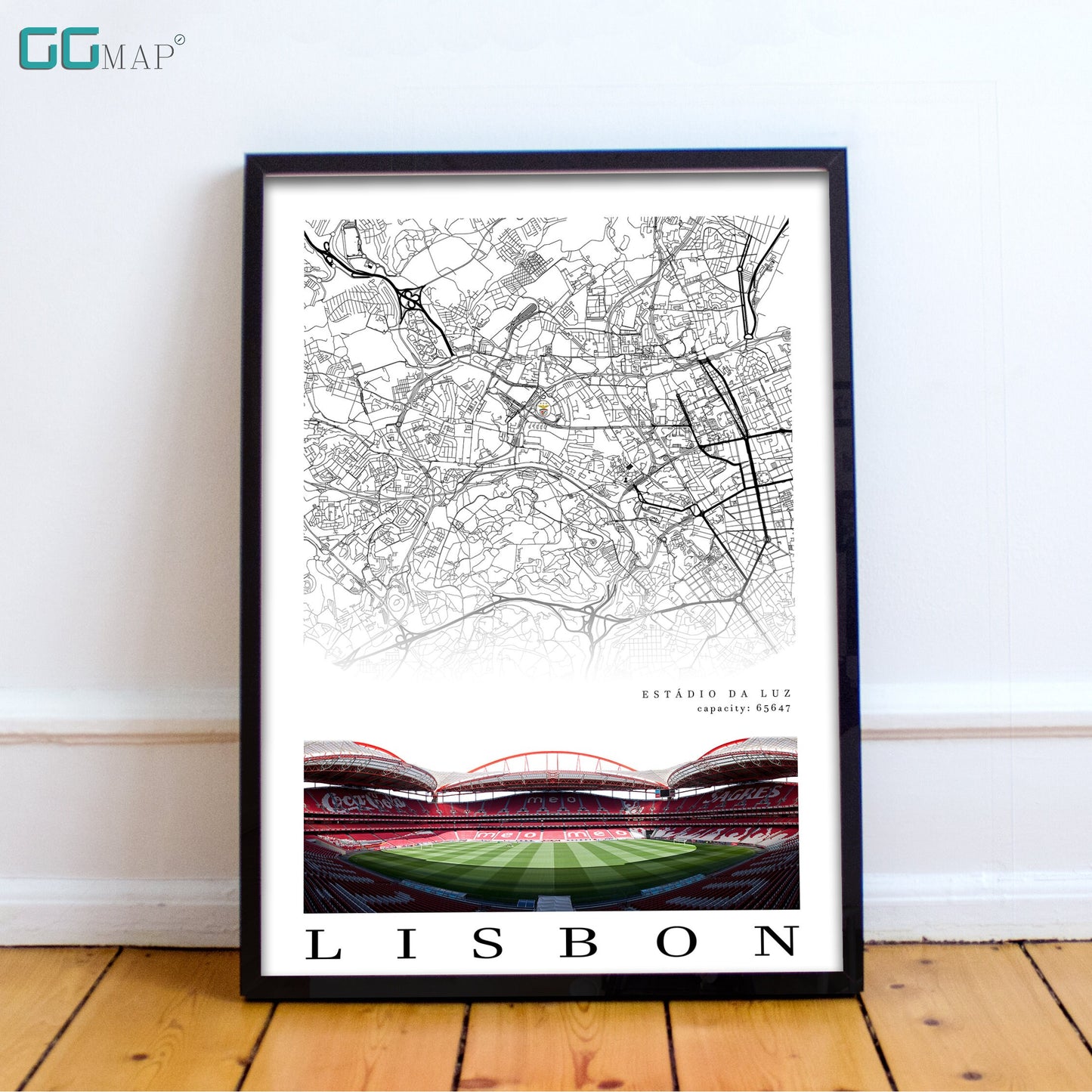 City map of PORTO - Estádio do Dragão - Home Decor Estádio do Dragão - Estádio do Dragão gift - Estádio do Dragão wall decor - Print map