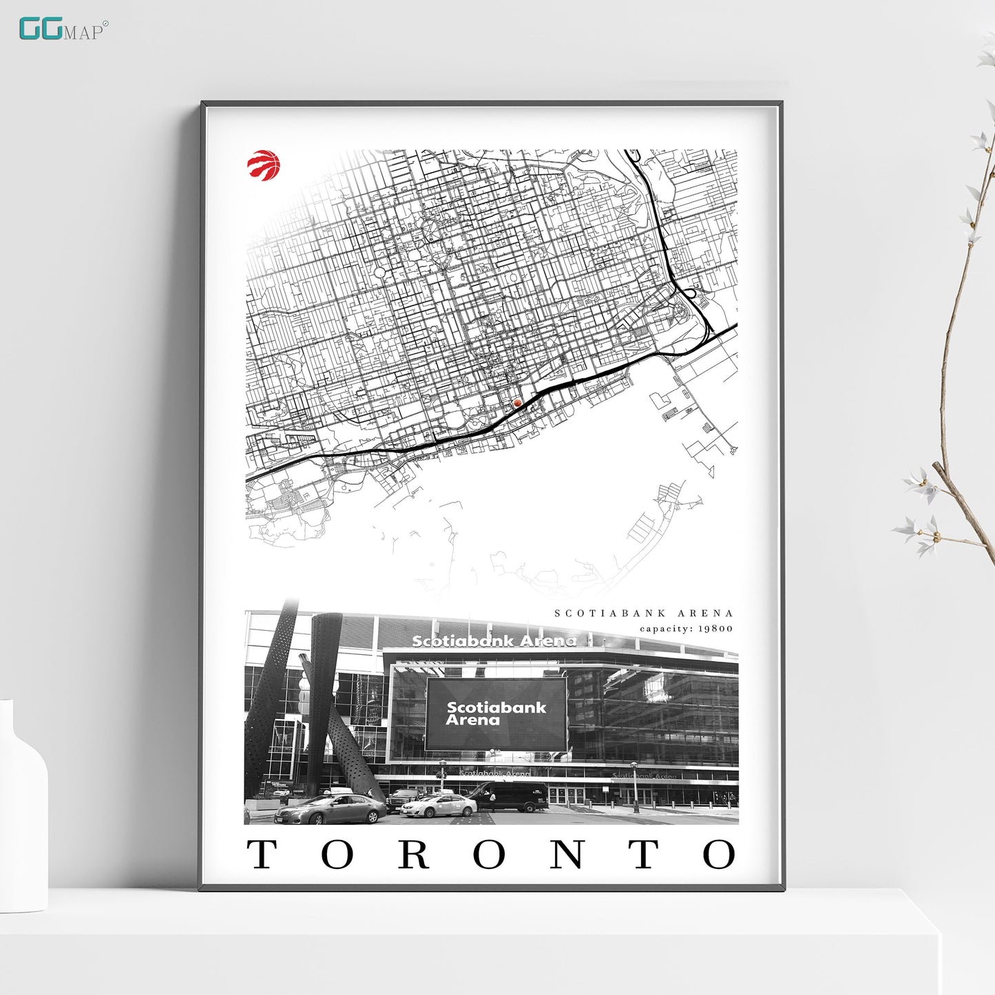 City map of TORONTO - Air Canada Centre - Home Decor Toronto - Air Canada Centre wall decor - Toronto poster - Toronto gift - Print map