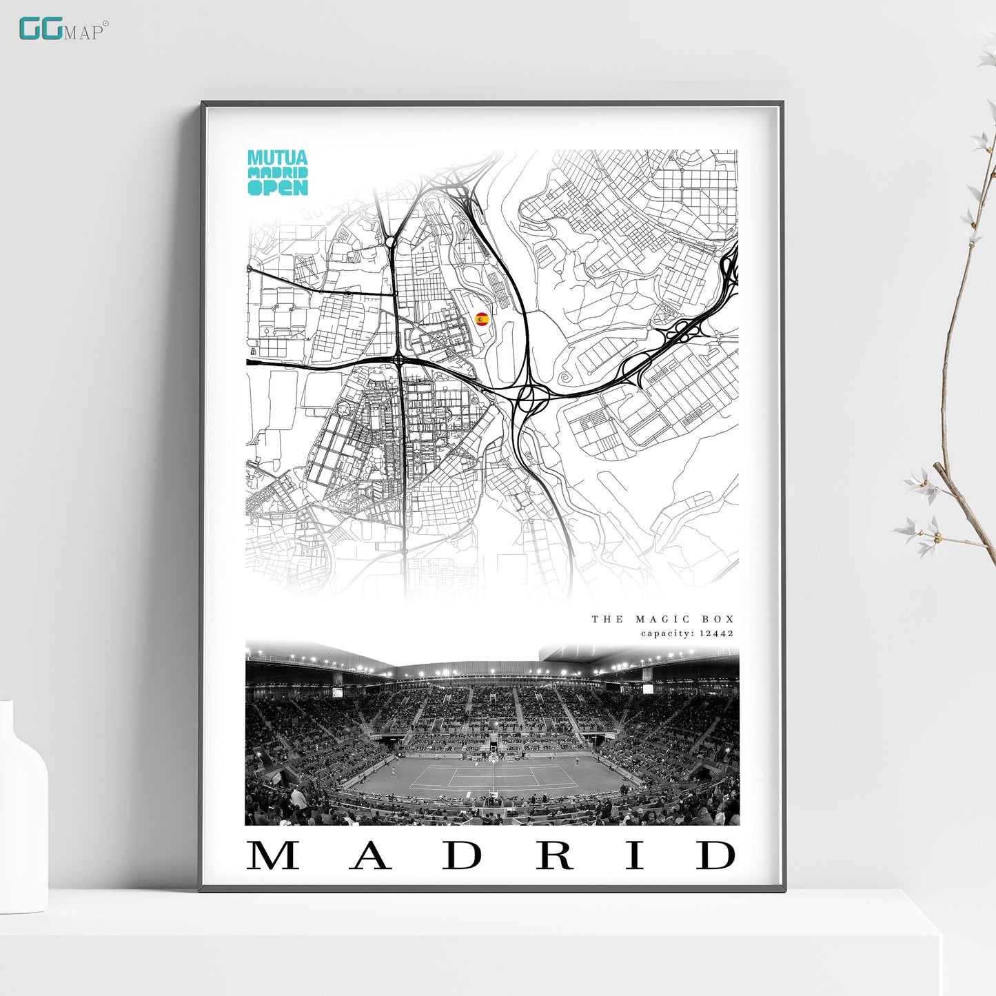 City map of MADRID - The Magic Box - The Magic Box wall decor - The Magic Box poster - The Magic Box gift - Print map