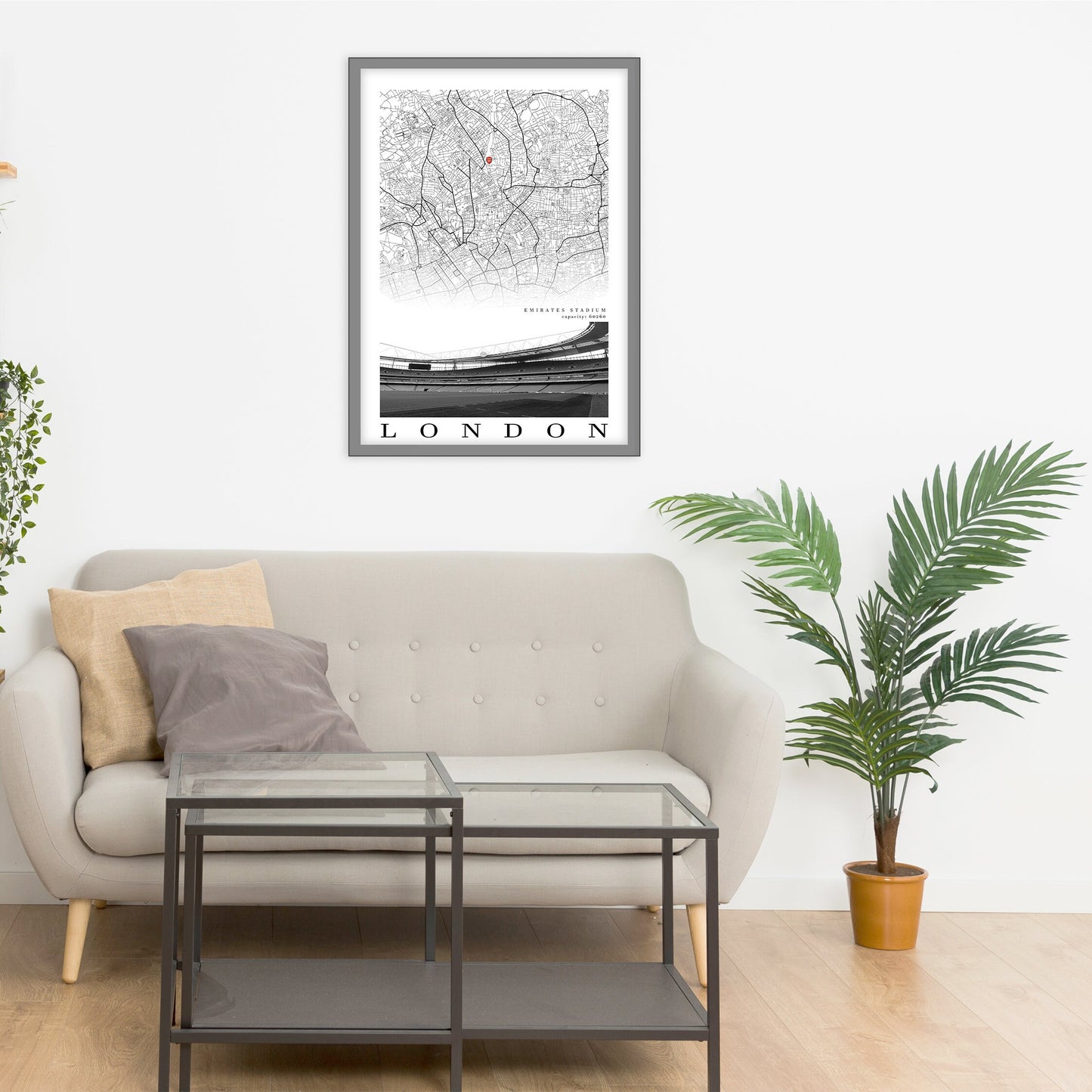 City map of LONDON - Stadion Emirates - Home Decor - Stadium Arsenal - Wall decor - Arsenal gift - Arsenal gift - Print map- Arsenal Stadium