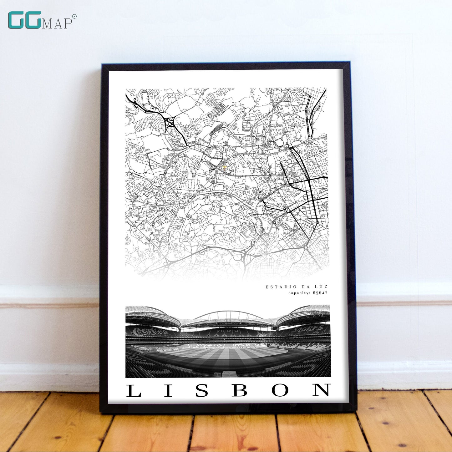 City map of PORTO - Estádio do Dragão - Home Decor Estádio do Dragão - Estádio do Dragão gift - Estádio do Dragão wall decor - Print map