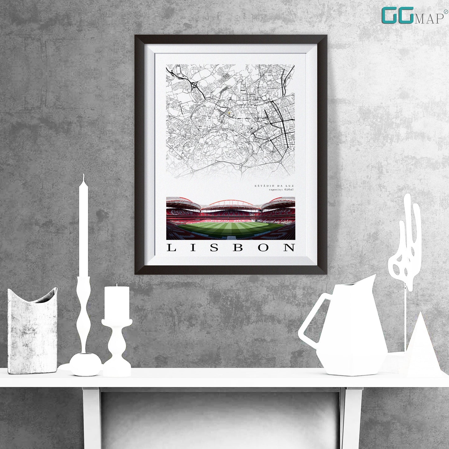 City map of PORTO - Estádio do Dragão - Home Decor Estádio do Dragão - Estádio do Dragão gift - Estádio do Dragão wall decor - Print map