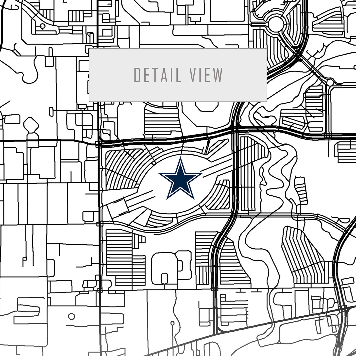 City map of ARLINGTON -  AT&T Stadium poster - Home Decor Dallas Cowboys - Arlington poster -Dallas gift - Print map -