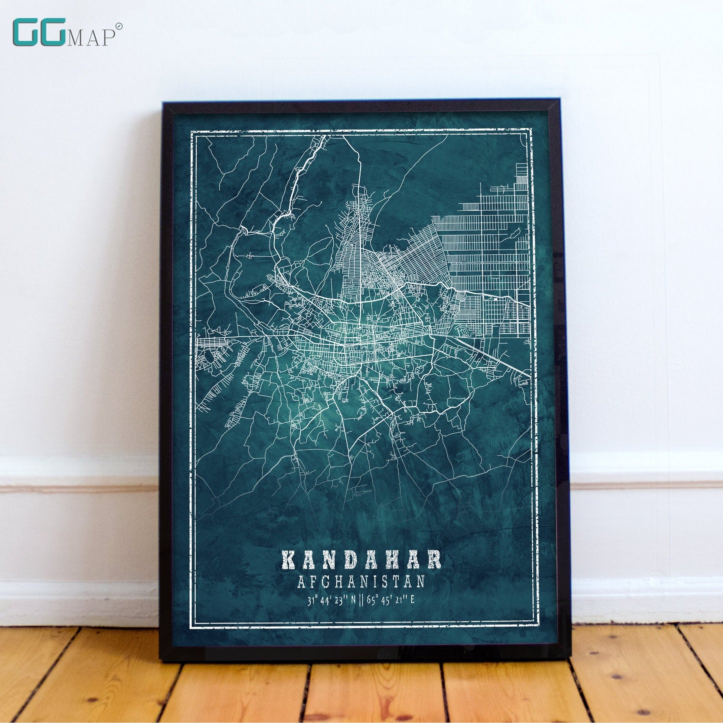 City map of KANDAHAR - Home Decor - Wall decor - Office map - Travel map - Print map - Frozen map - KANDAHAR map - Map art - Afghanistan