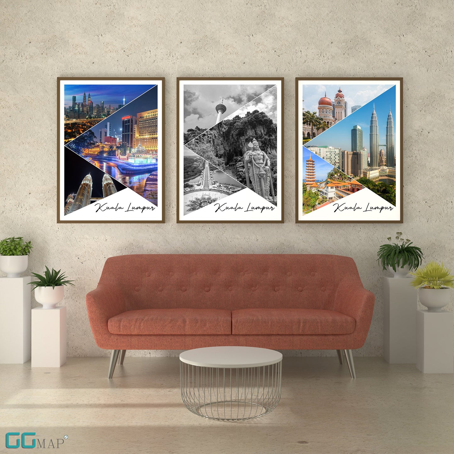 Set of 3 ''KUALA LUMPUR Story'' - Kuala Lumpur full story - Kuala Lumpur poster - Wall art - Home decor - Digital Print -