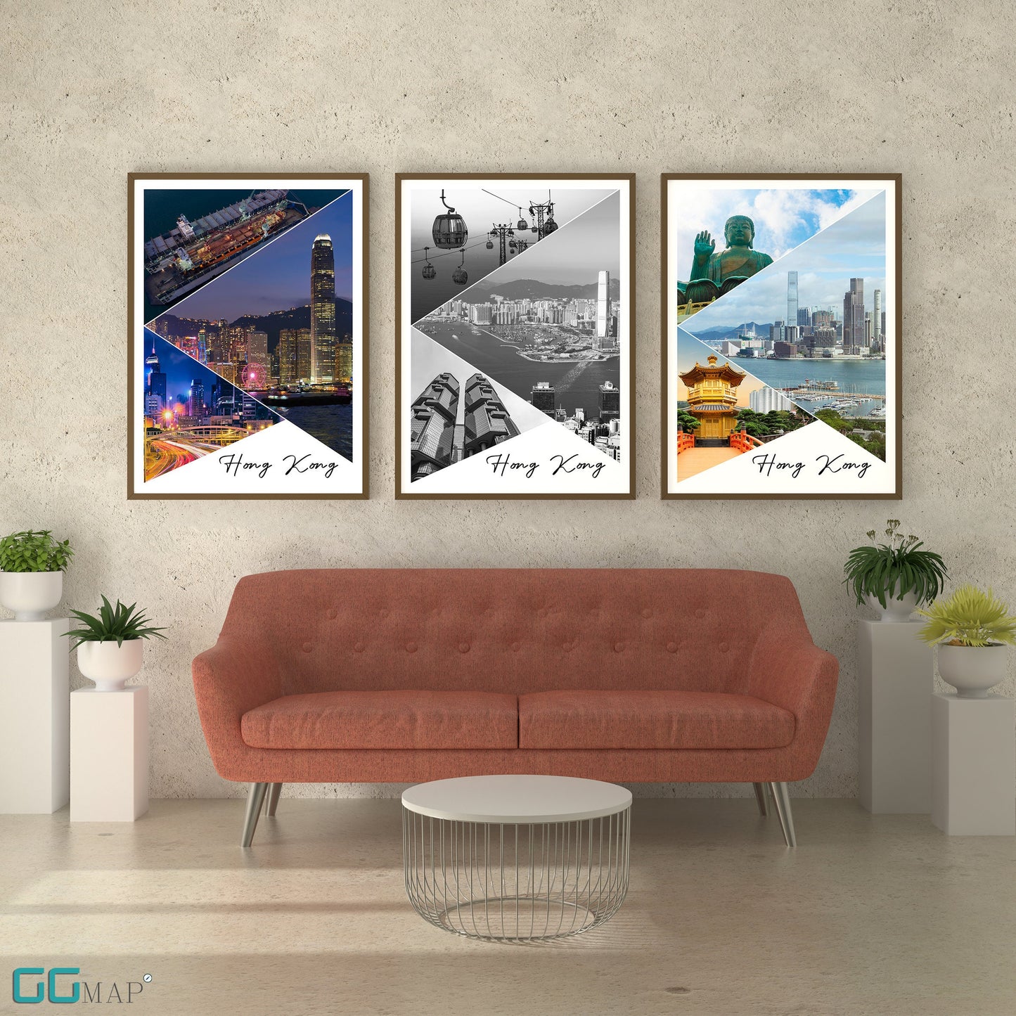 Set of 3 ''HONG KONG Story'' - Hong Kong full story - Hong Kong poster - Wall art - Home decor - Digital Print -