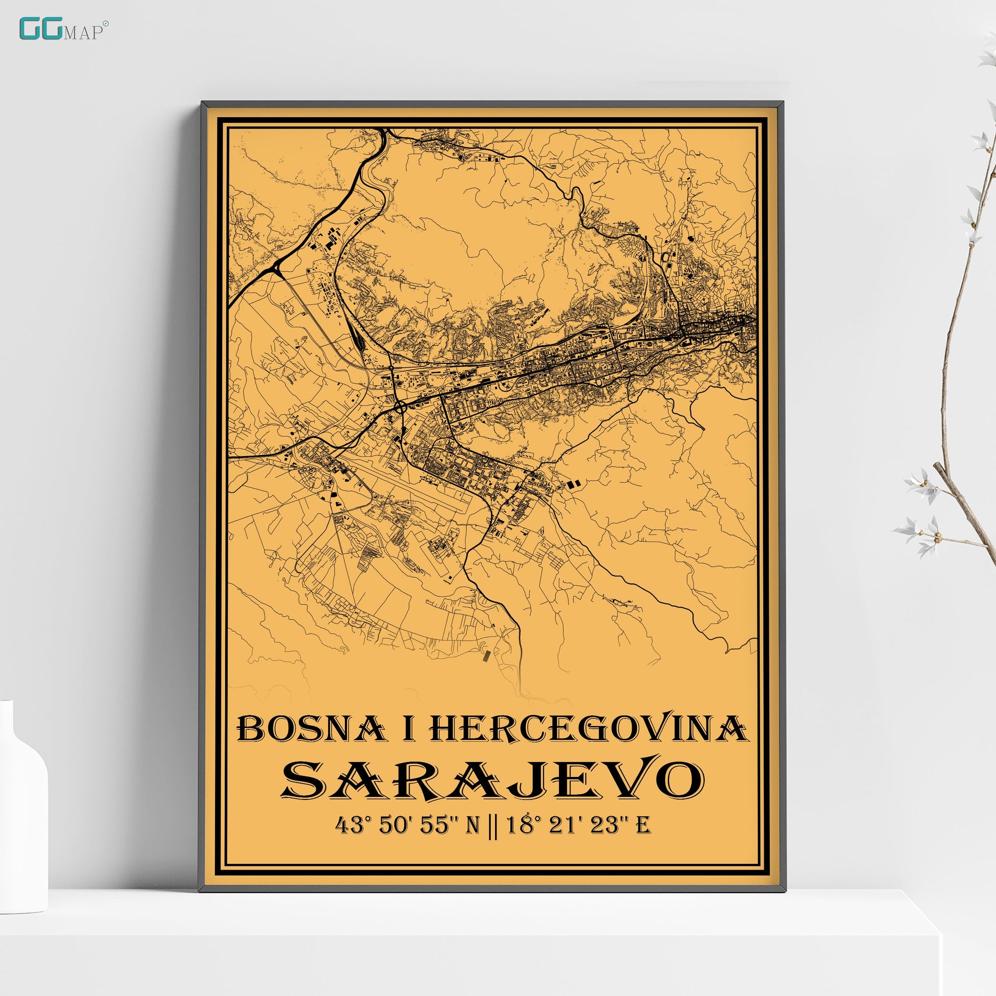 a map of the city of sarajevo