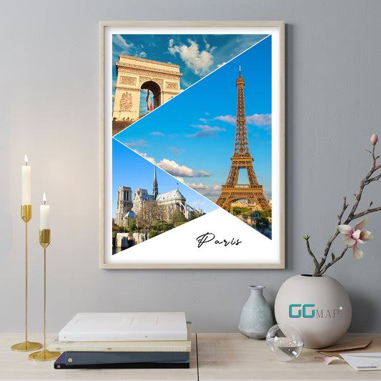PARIS Story - Paris poster - Wall art - Home decor - Digital Print -