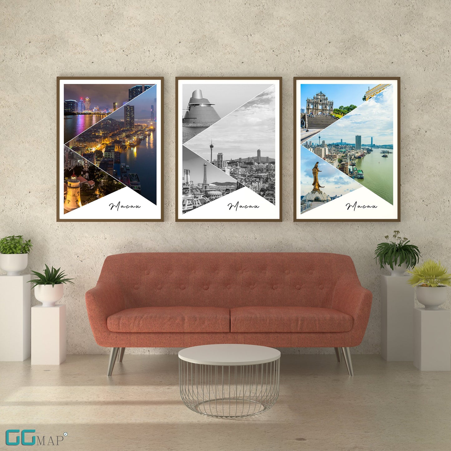 Set of 3 ''MACAU Story'' - Macau full story - Macau poster - Wall art - Home decor - Digital Print -