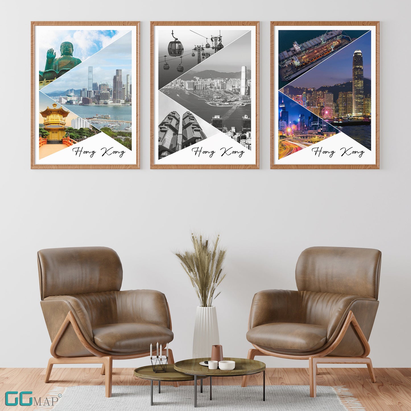 Set of 3 ''HONG KONG Story'' - Hong Kong full story - Hong Kong poster - Wall art - Home decor - Digital Print -