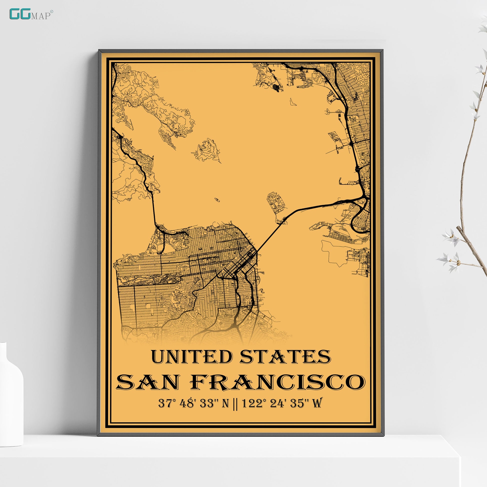 a map of the united states of san francisco