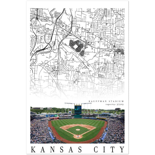 City map of Kansas City - Kauffman Stadium