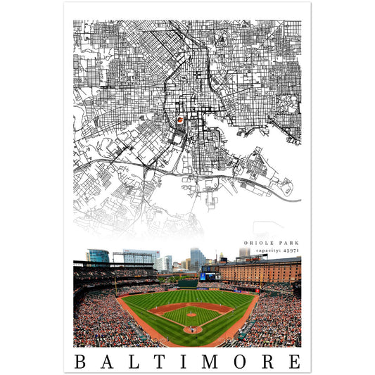 City map of Baltimore - M&T Bank Stadium
